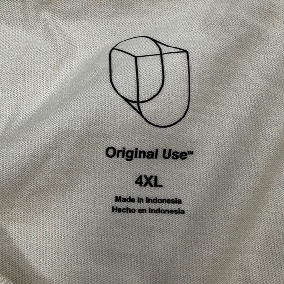 BCI Original Use Men's Size 4XL Short Sleeve Tee Shirt Cream New With Tags - Picture 5 of 12